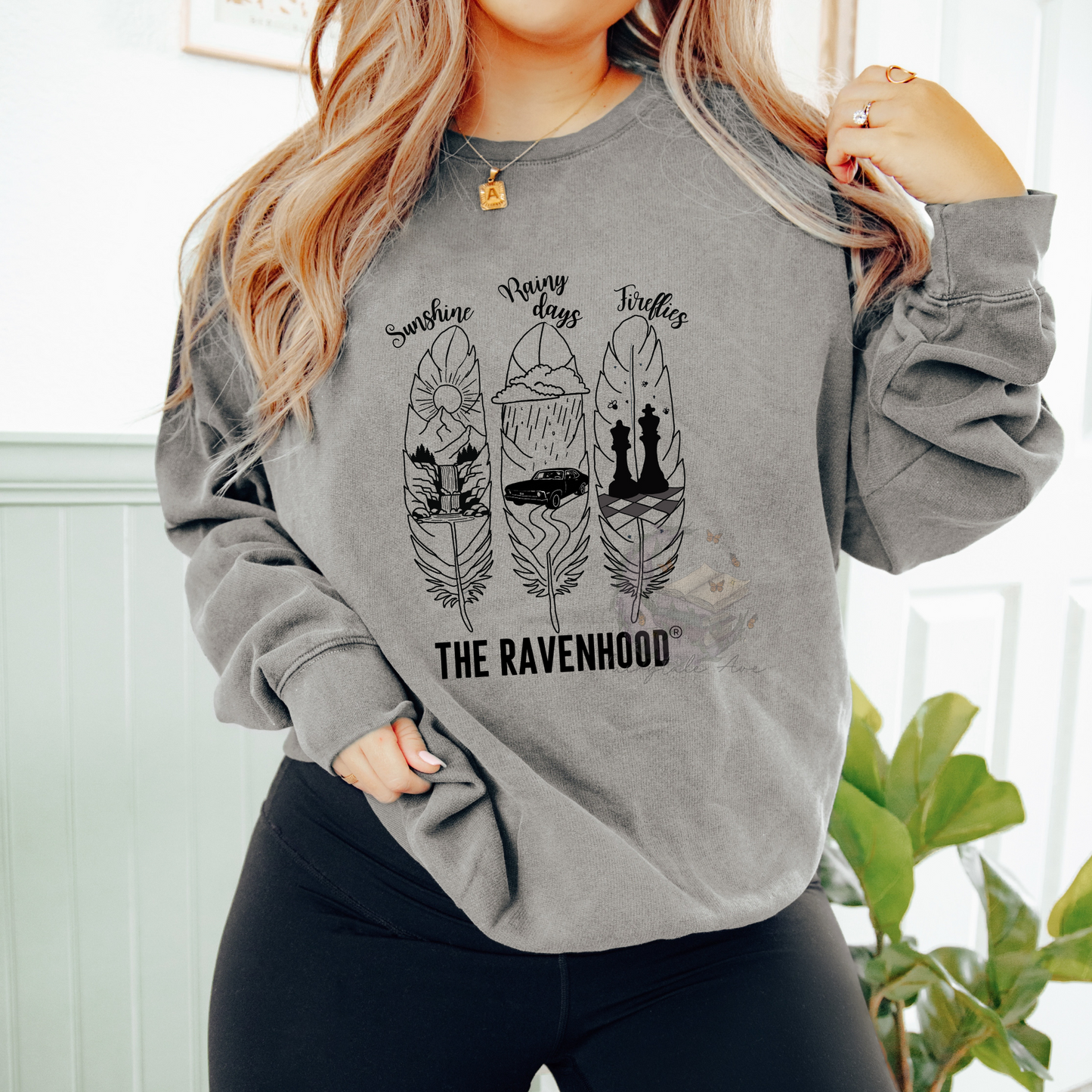 Raven Tree Quotes Embroidered Sweatshirt Fairytaleavenue