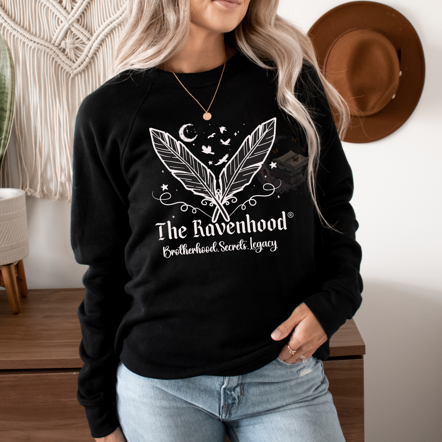 The Ravenhood Embroidered Sweatshirt Fairytaleavenue