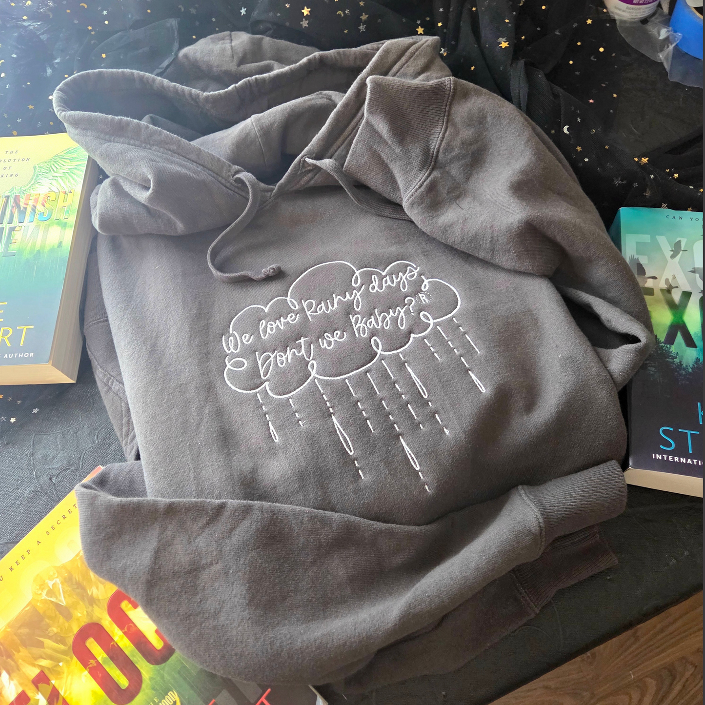 Rainy Days Cloud Embroidered Sweatshirt Fairytaleavenue