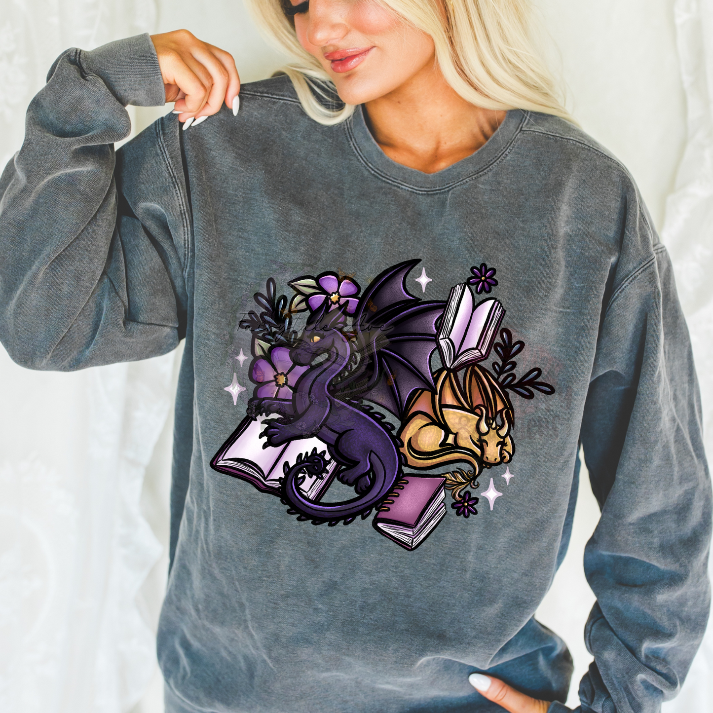 Whimsy Book Dragon Tee or sweatshirt