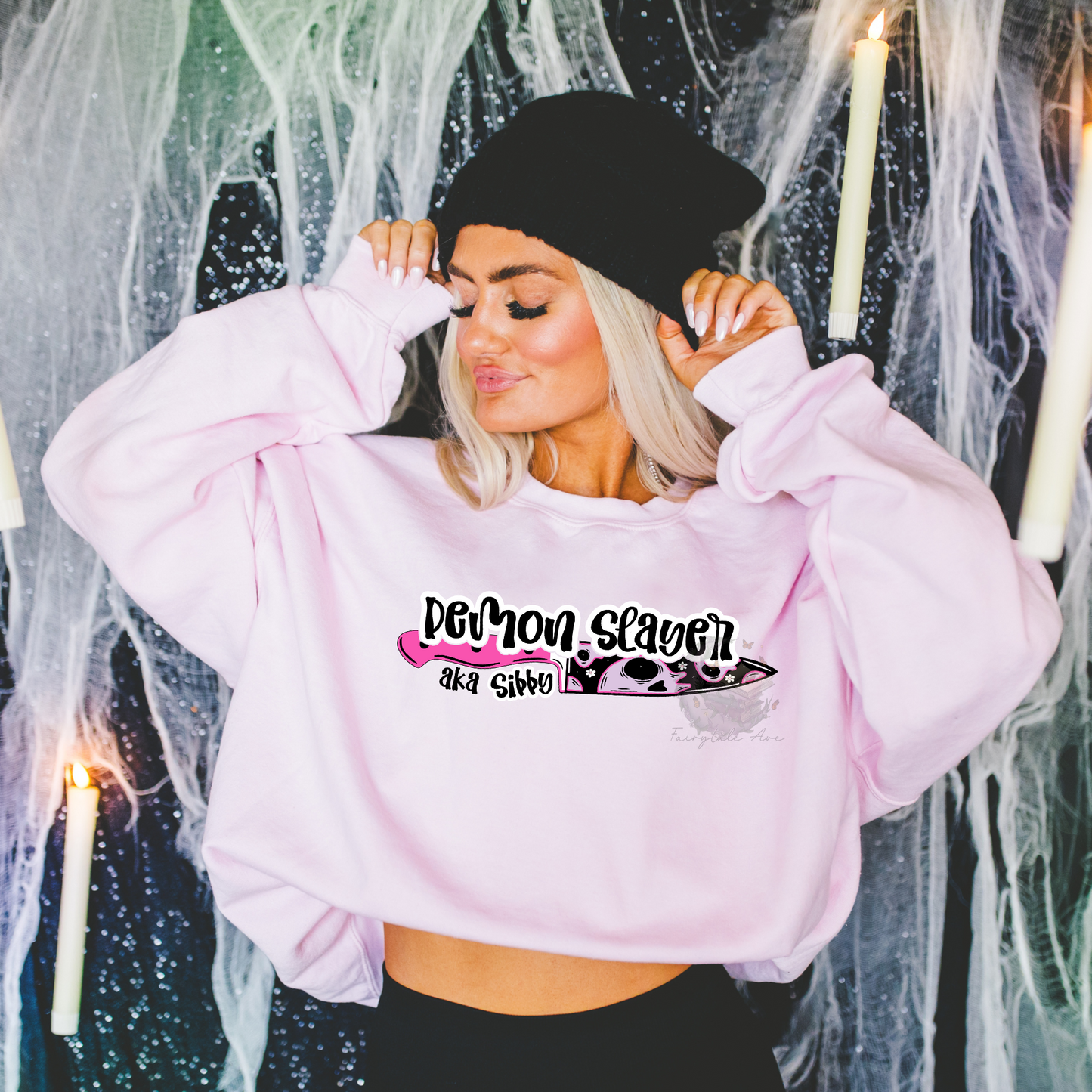 OFFICIALLY LICENSED HD CARLTON Demon Slayer Satans Affair Embroidered Sweatshirt Fairytaleavenue