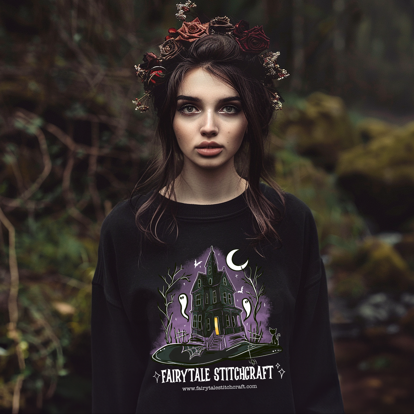 Fairytale Stitchcraft Witch House Shirt- Halloween Fairytaleavenue