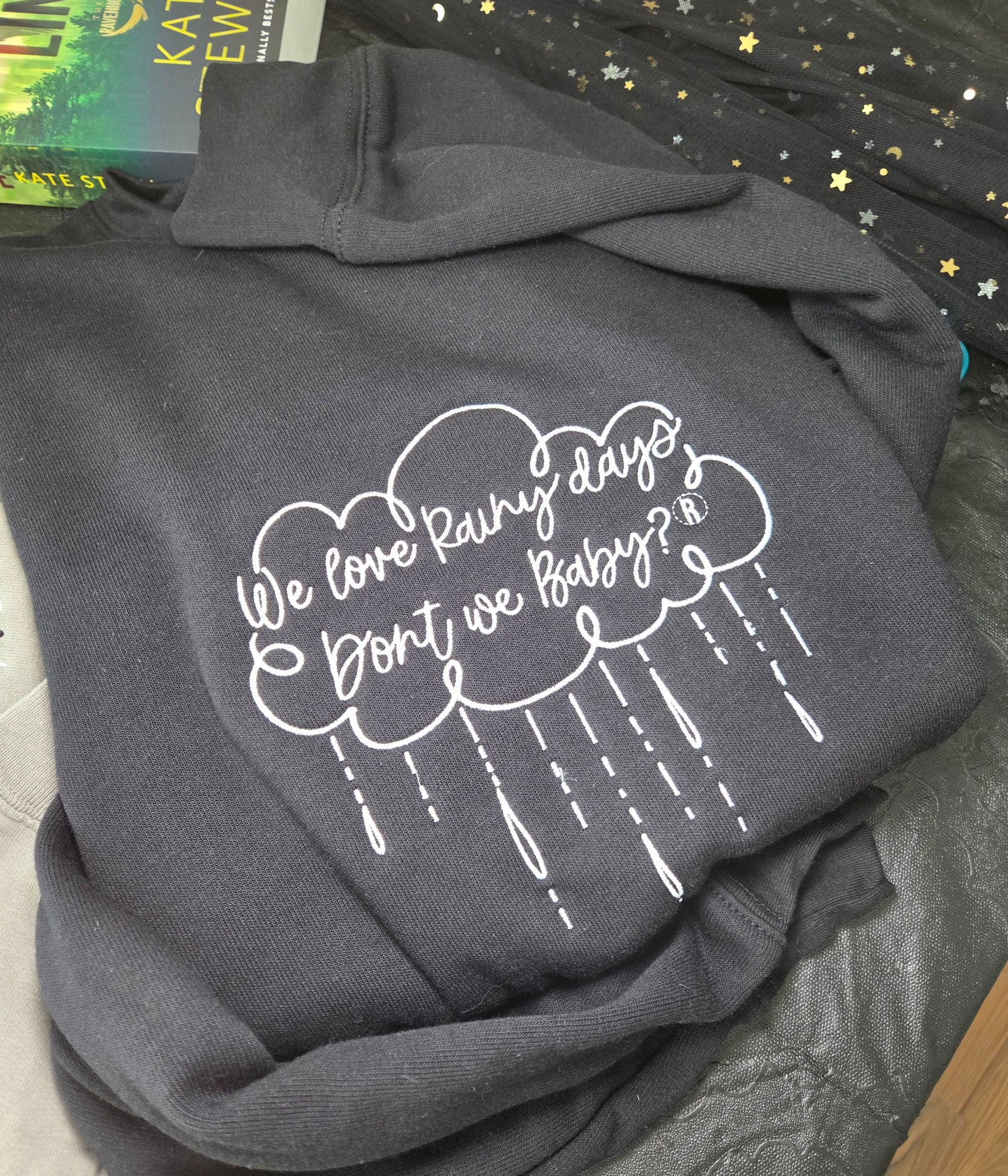 Rainy Days Cloud Embroidered Sweatshirt Fairytaleavenue