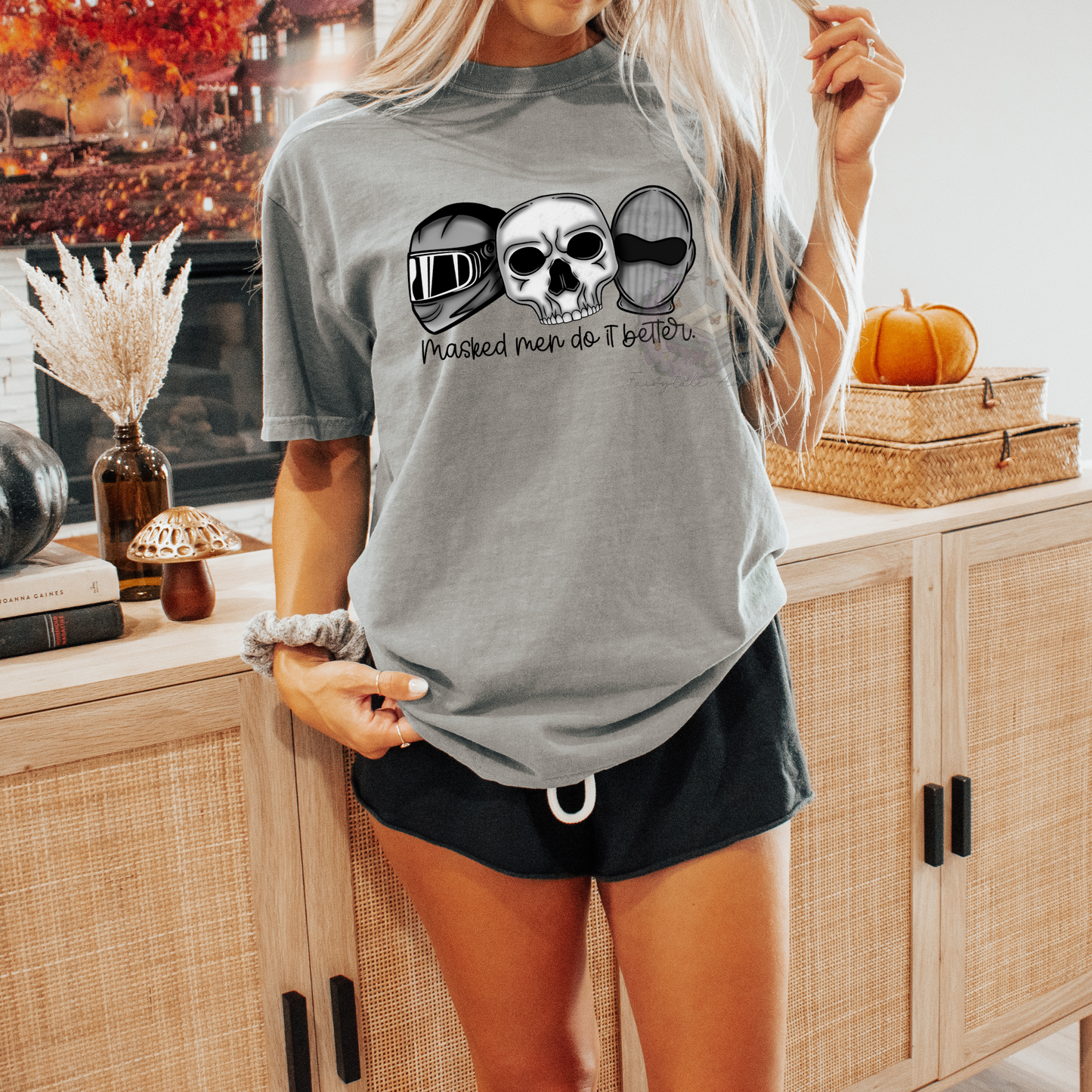 Masked Grey Men Tee Or Sweatshirt Fairytaleavenue