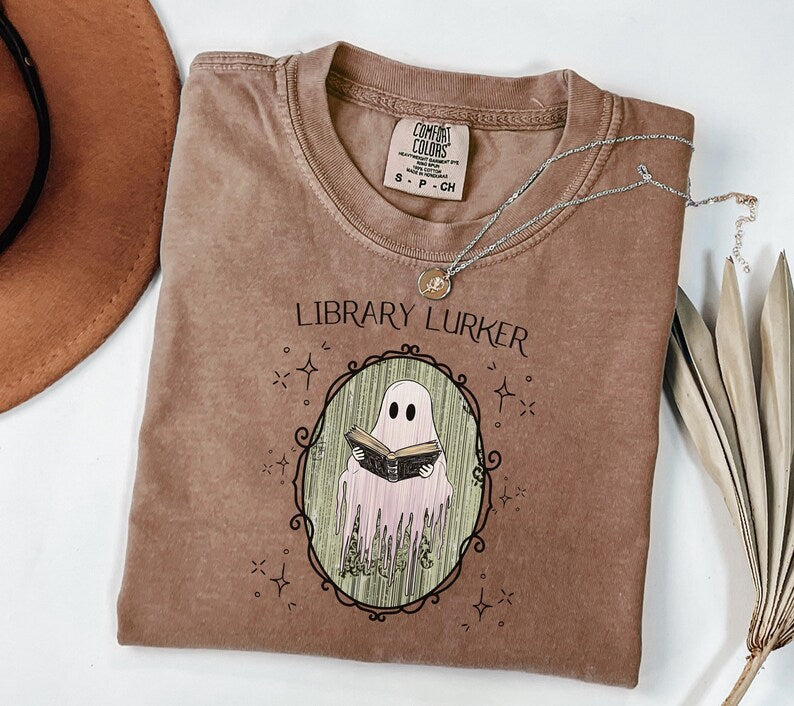 Library Lurker Halloween Tee Fairytaleavenue