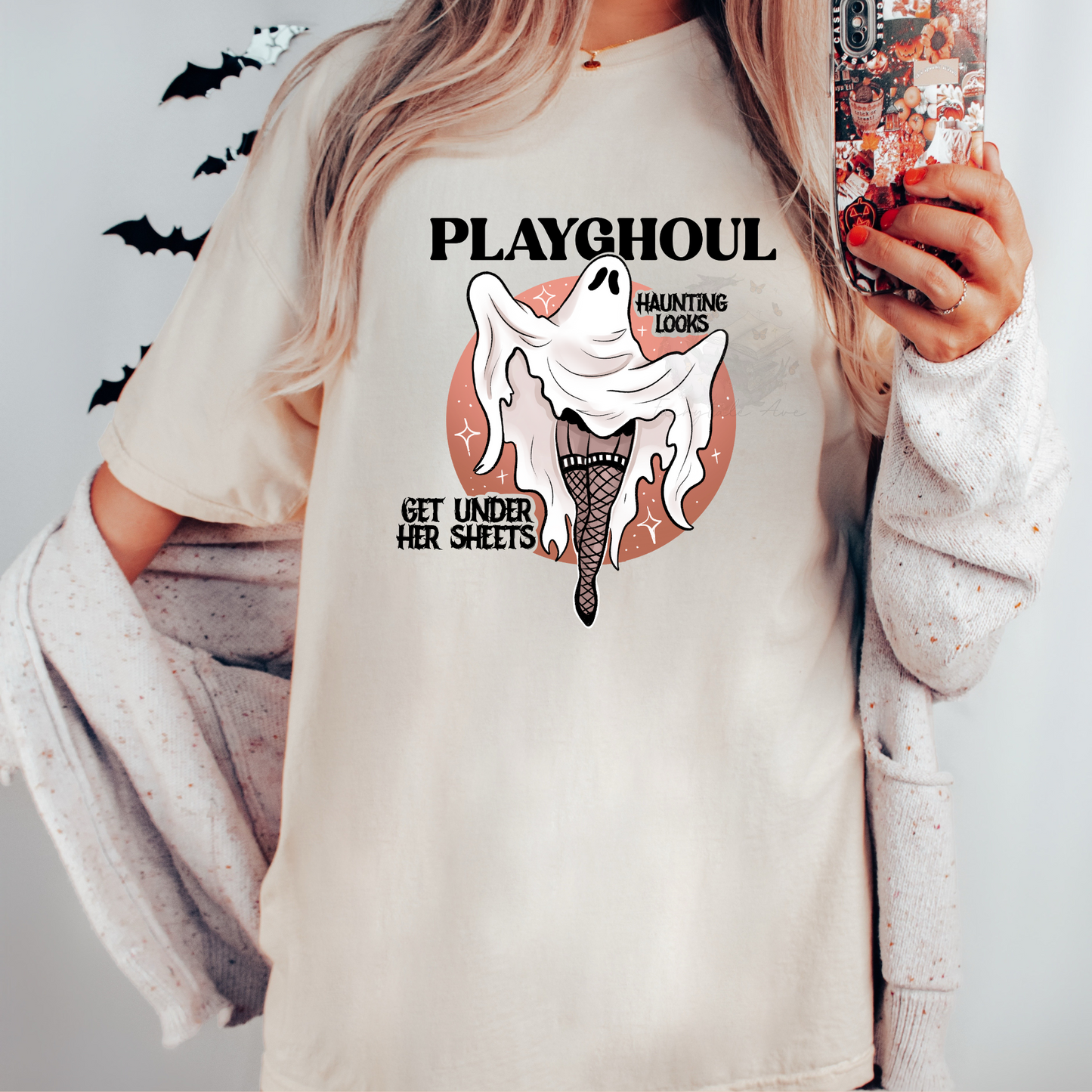 PlayGhoul Pin-up Ghost Halloween Tee Fairytaleavenue