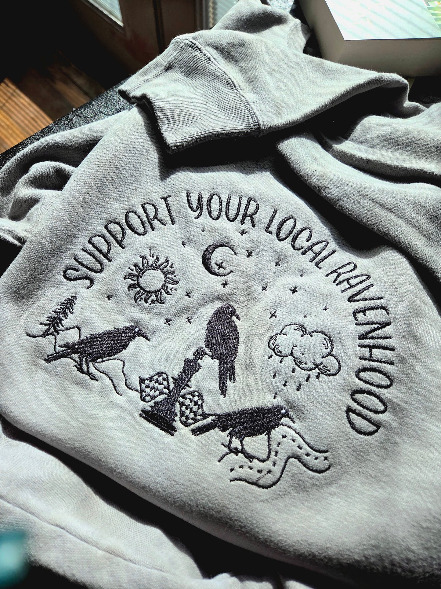 Local Ravenhood Embroidered Sweatshirt Fairytaleavenue