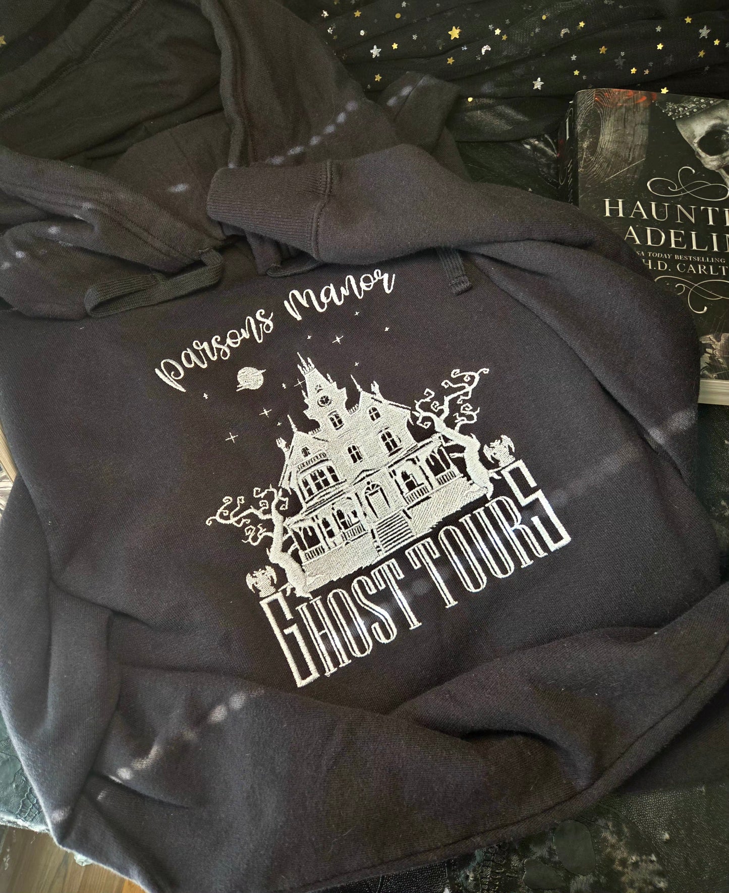 OFFICIALLY LICENSED HD CARLTON Spooky Parsons Ghost Tours Embroidered Sweatshirt Fairytaleavenue