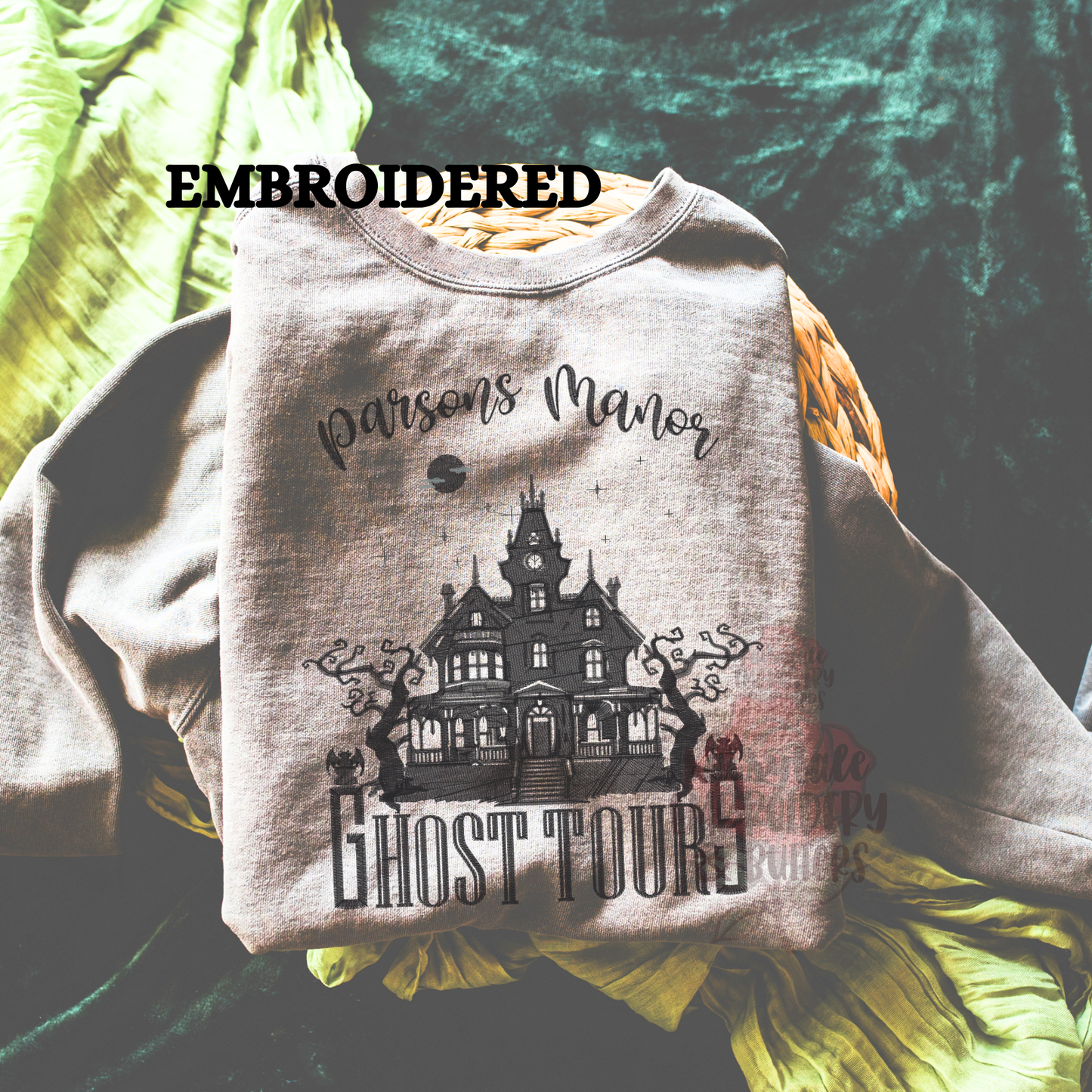 OFFICIALLY LICENSED HD CARLTON Spooky Parsons Ghost Tours Embroidered Sweatshirt Fairytaleavenue