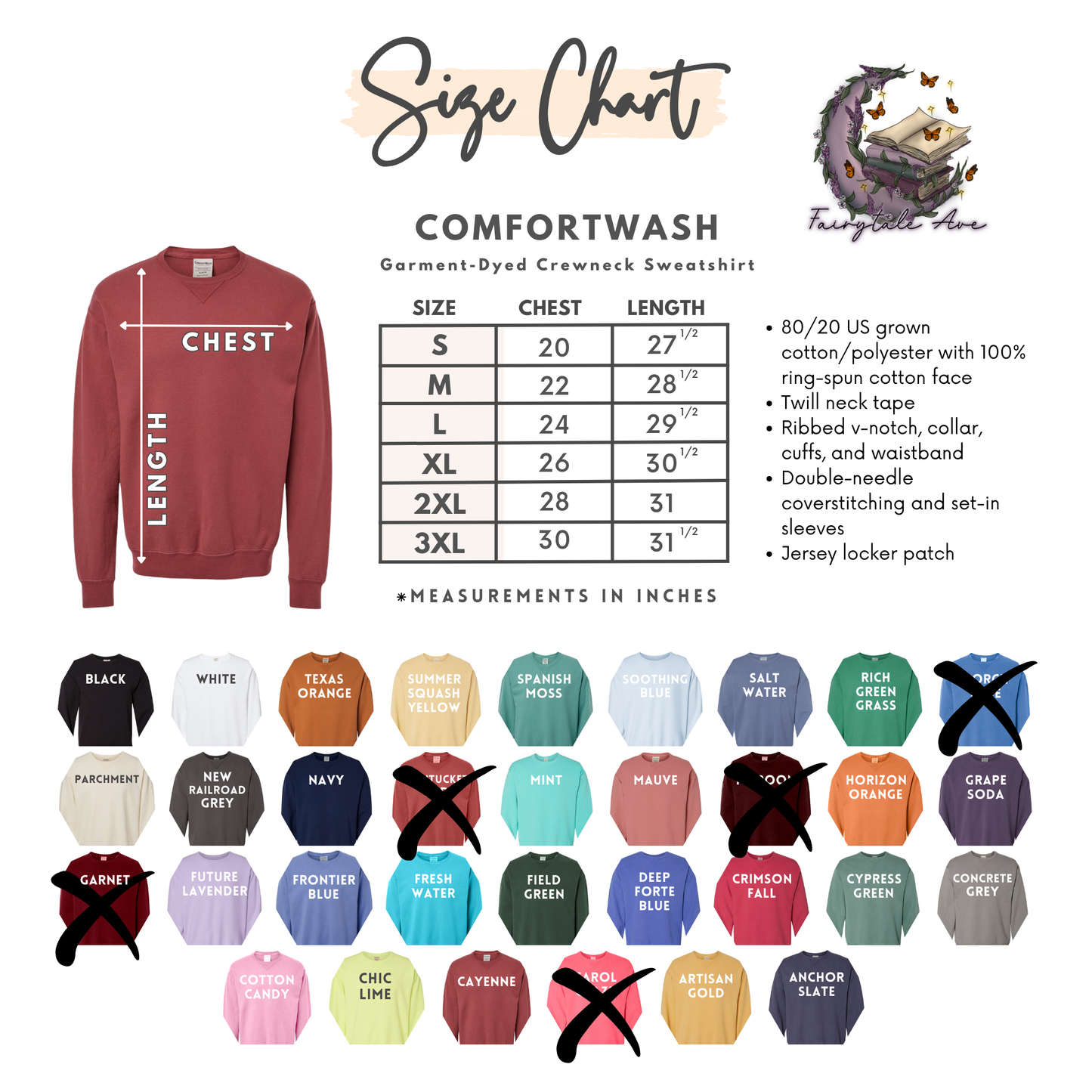 Triple Falls Tree Farm Embroidered Sweatshirt Fairytaleavenue