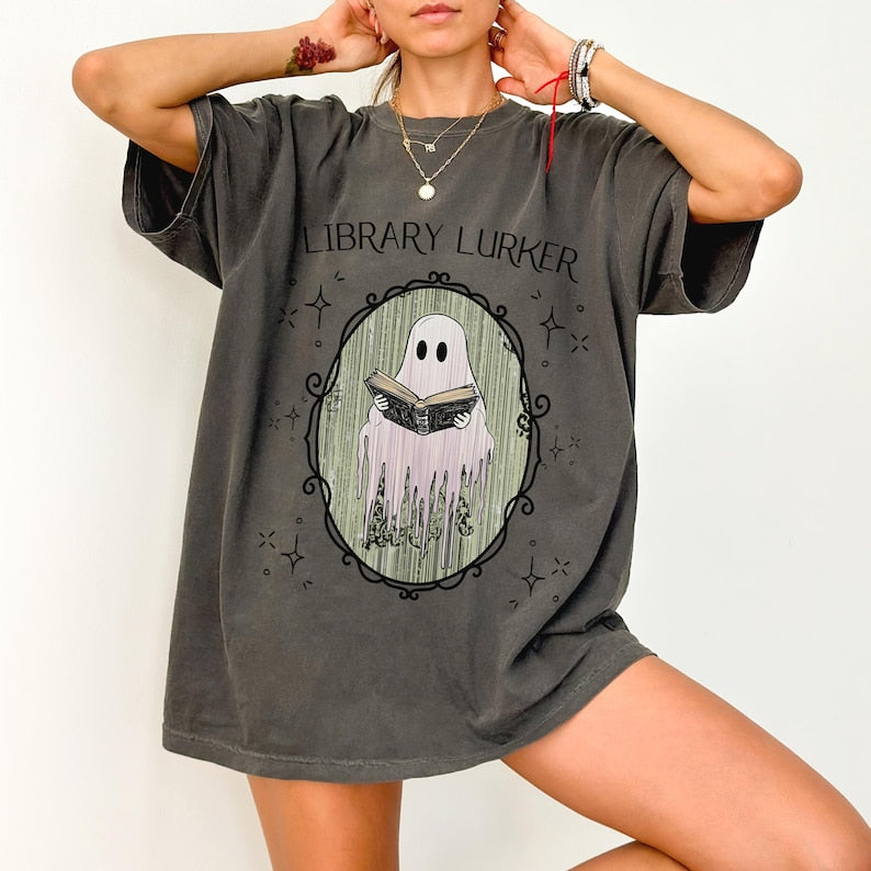 Library Lurker Halloween Tee Fairytaleavenue