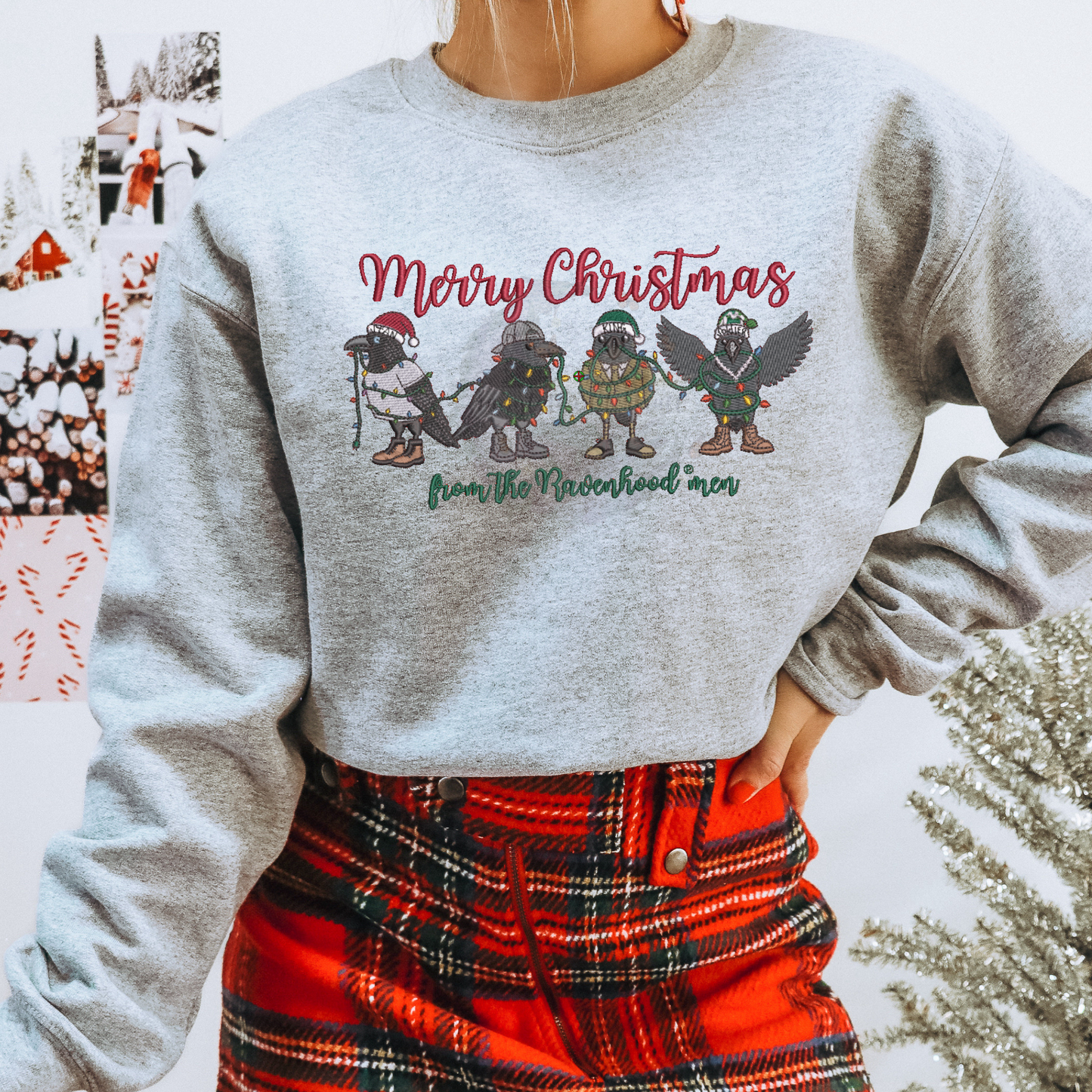 Triple Falls Tree Farm Embroidered Sweatshirt Fairytaleavenue