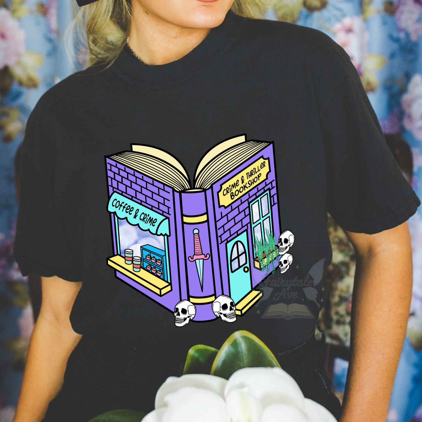 Coffee and Crime Bookshop Tee or Tank Fairytaleavenue