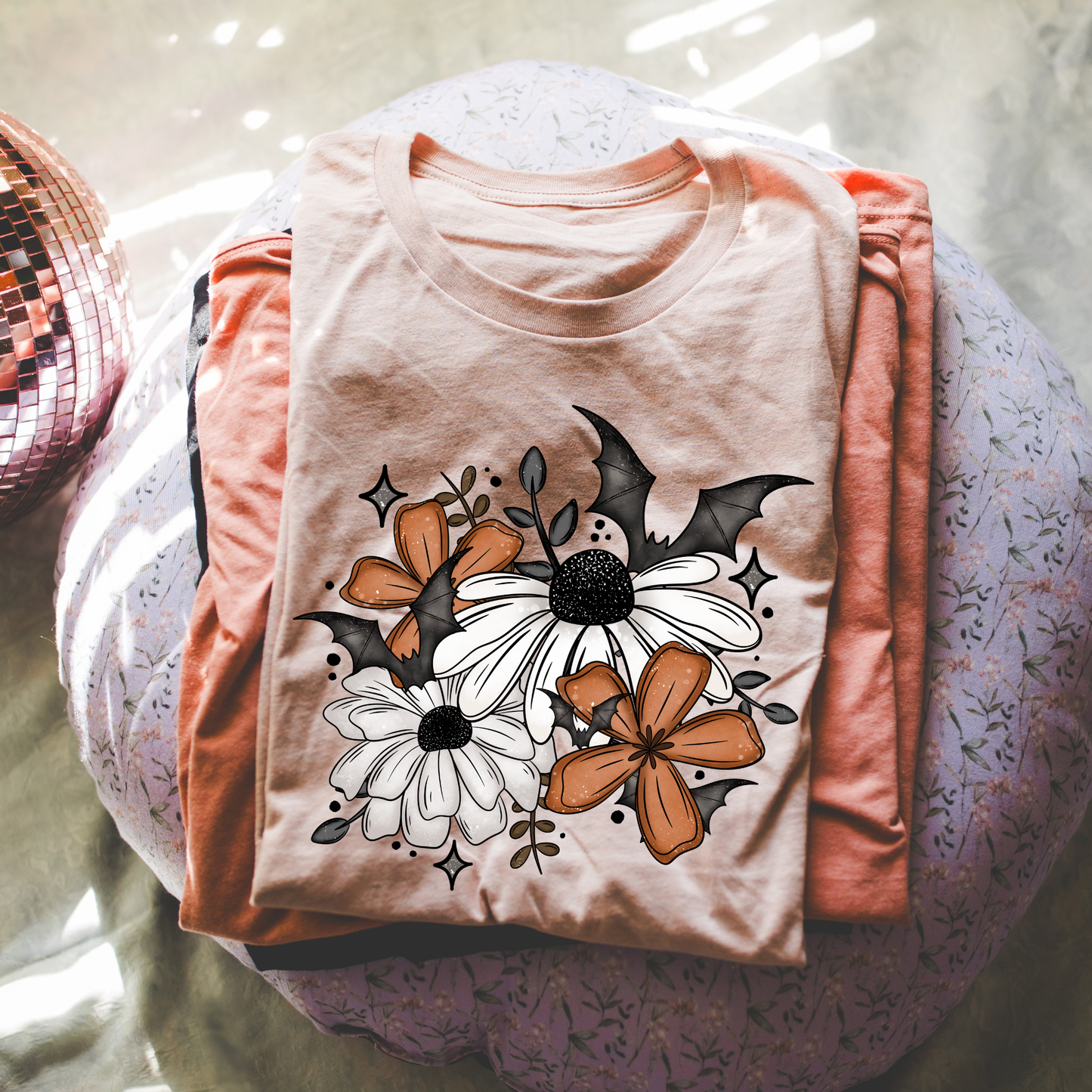 Floral bat Fall Halloween Tee or Sweatshirt Fairytaleavenue