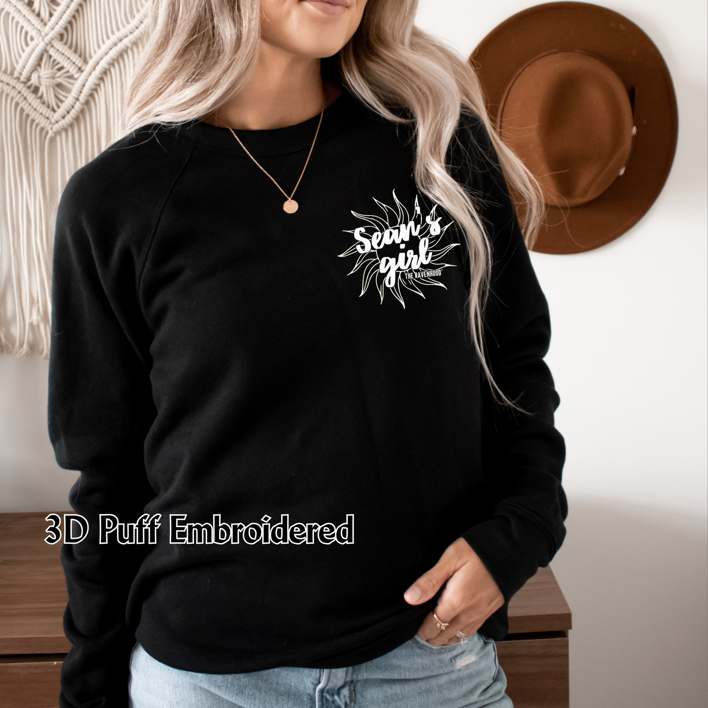 Ravenhood Three Feathers Embroidered Sweatshirt Fairytaleavenue