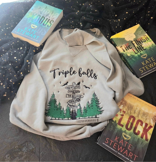 Triple Falls Embroidered Sweatshirt Fairytaleavenue