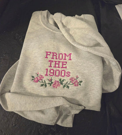 From The 1900s Embroidered Sweatshirt Fairytaleavenue