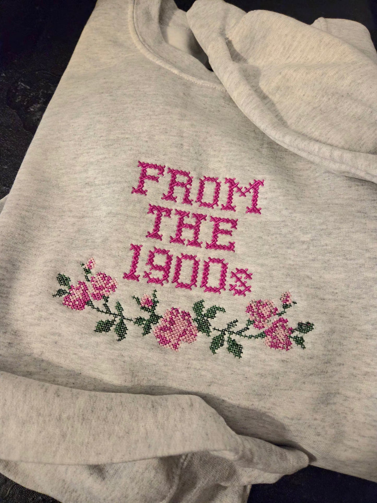 From The 1900s Embroidered Sweatshirt Fairytaleavenue