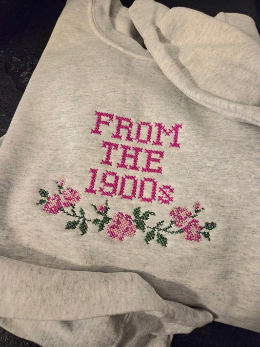 From The 1900s Embroidered Sweatshirt Fairytaleavenue