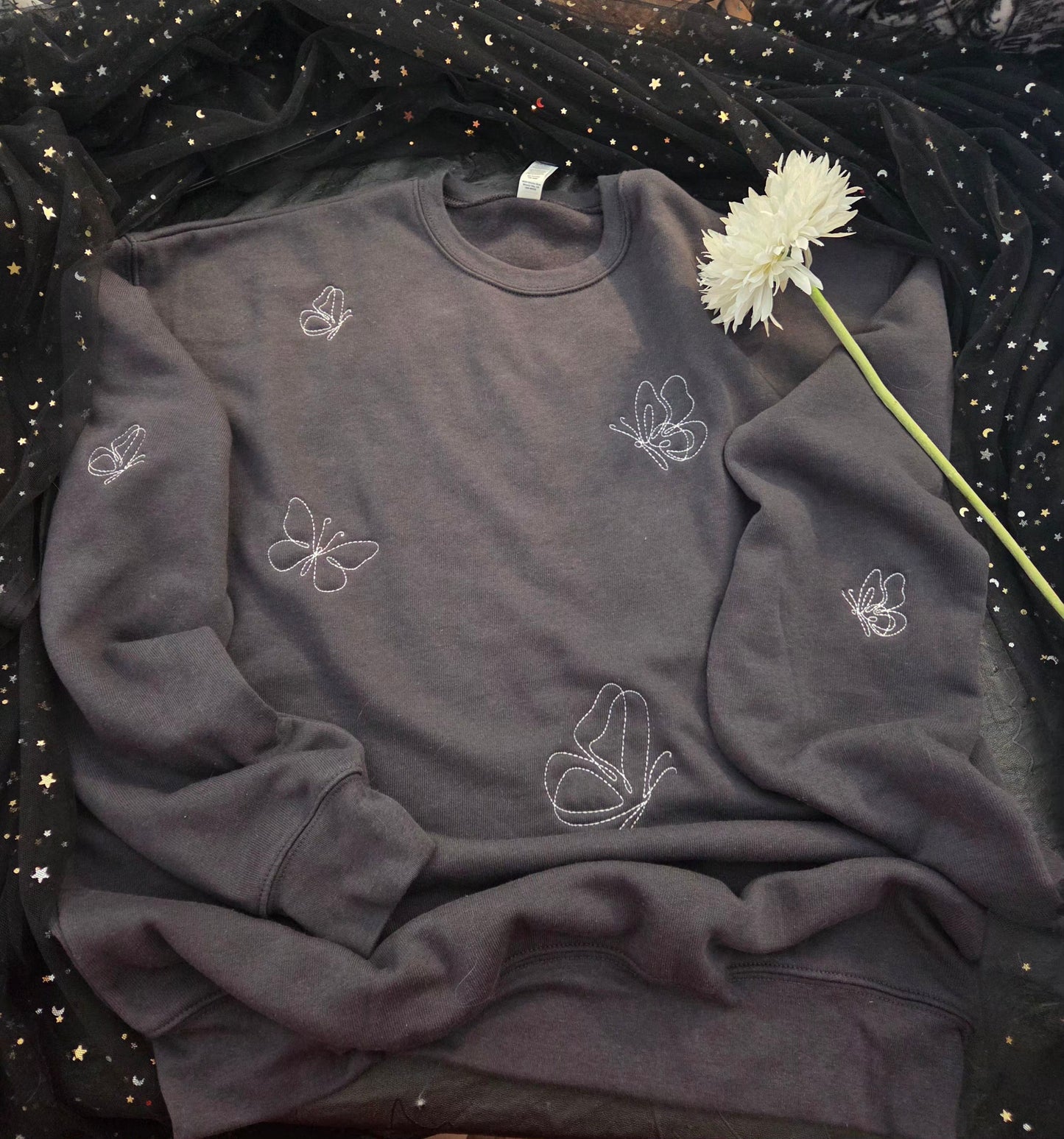 Butterfly collage Embroidered Sweatshirt or Hoodie Fairytaleavenue