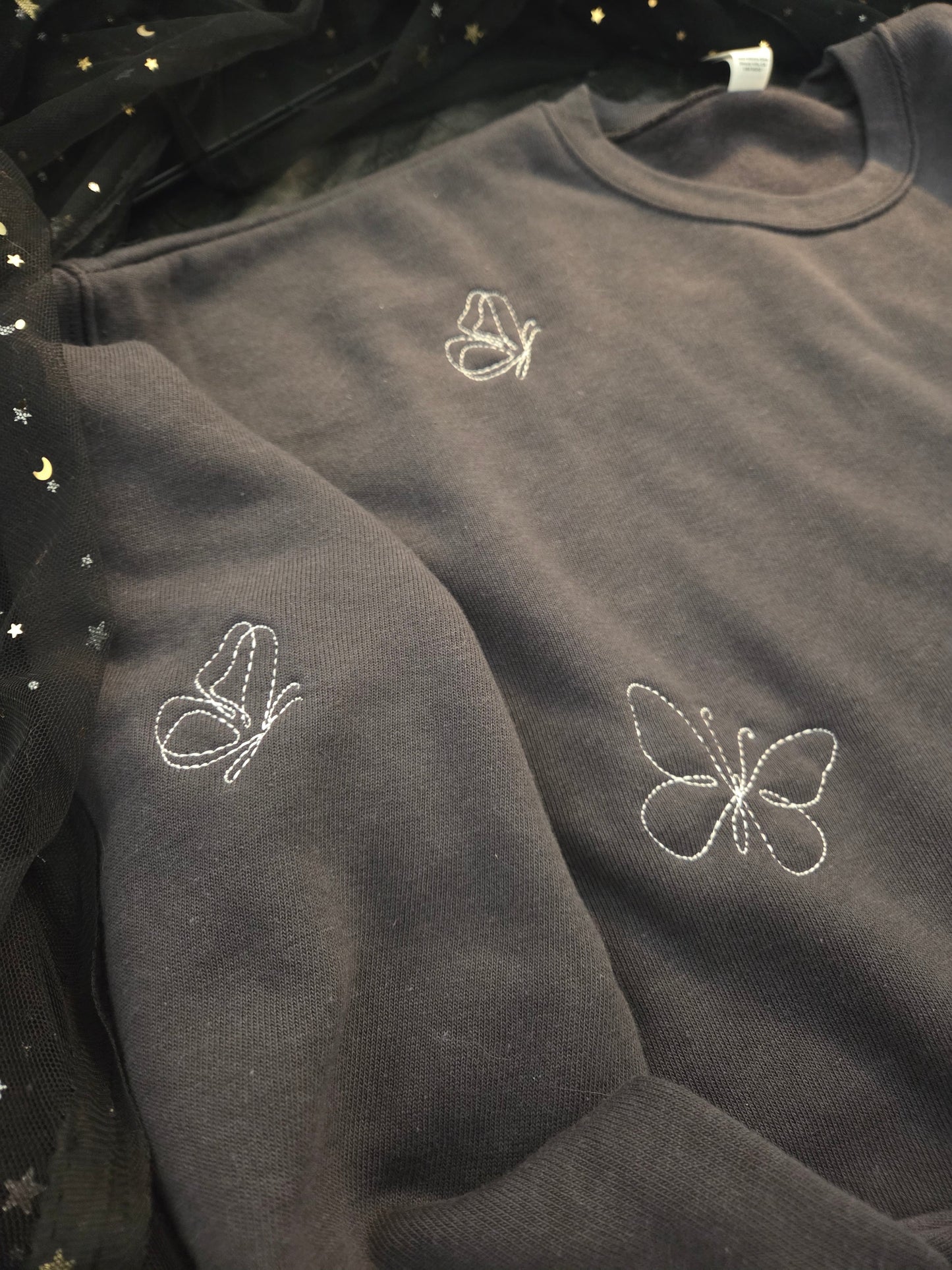 Butterfly collage Embroidered Sweatshirt or Hoodie Fairytaleavenue