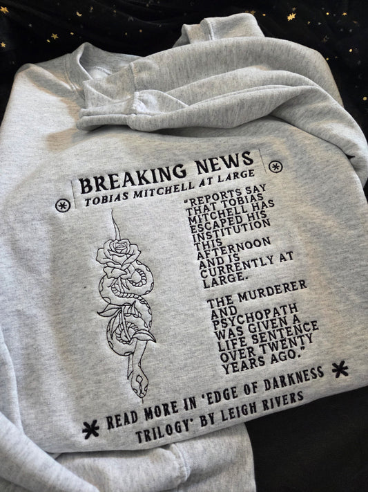 Tobias Mitchell Warning Embroidered Sweatshirt