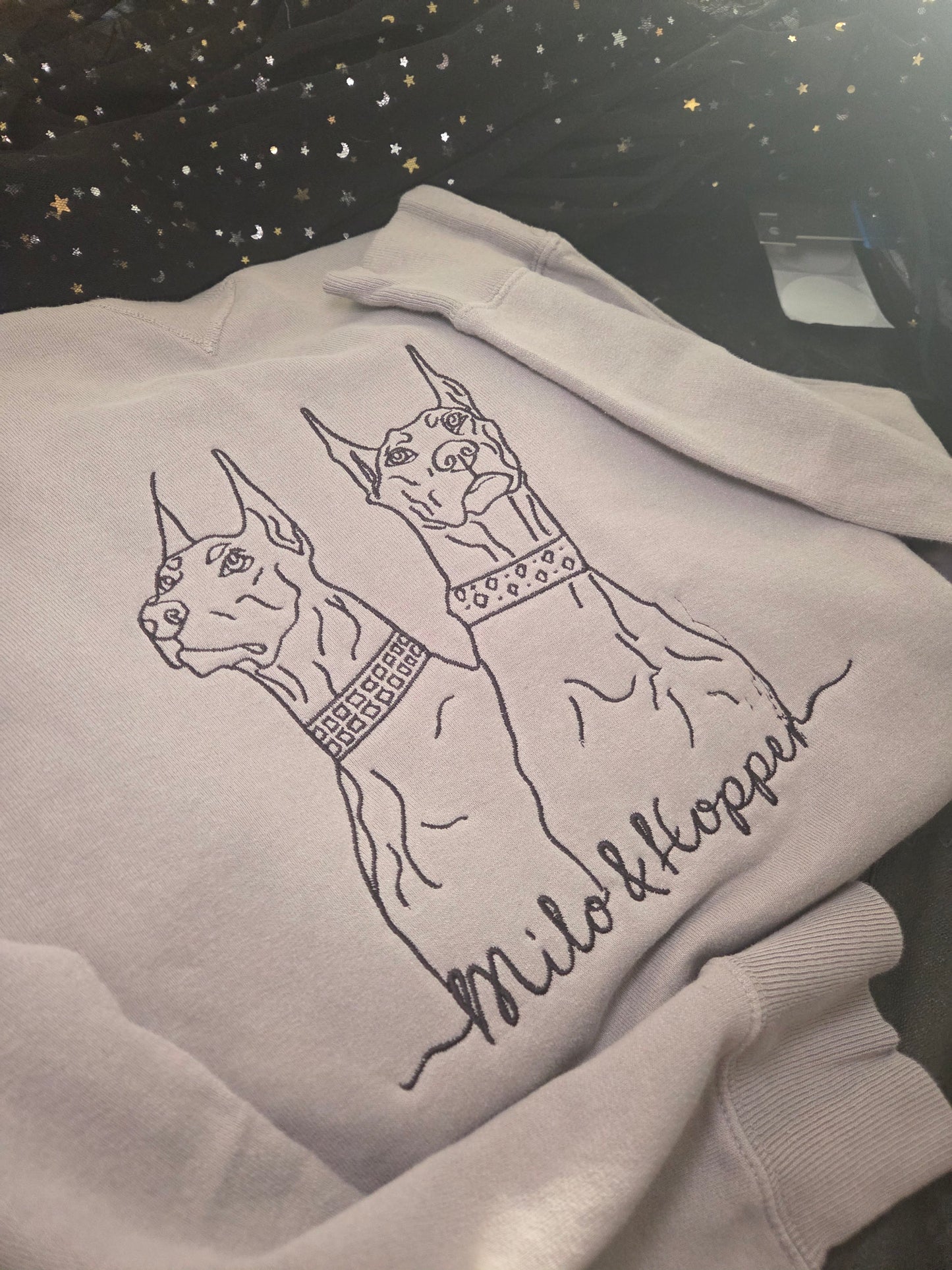 Milo and Hopper Embroidered Sweatshirt