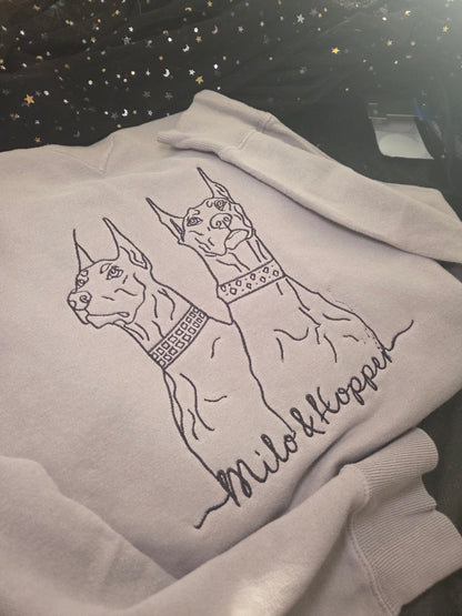 Milo and Hopper Embroidered Sweatshirt
