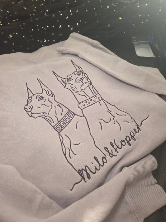 Milo and Hopper Embroidered Sweatshirt