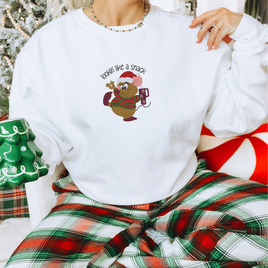 Lookin Like A Snack Embroidered Sweatshirt or Hoodie Fairytaleavenue