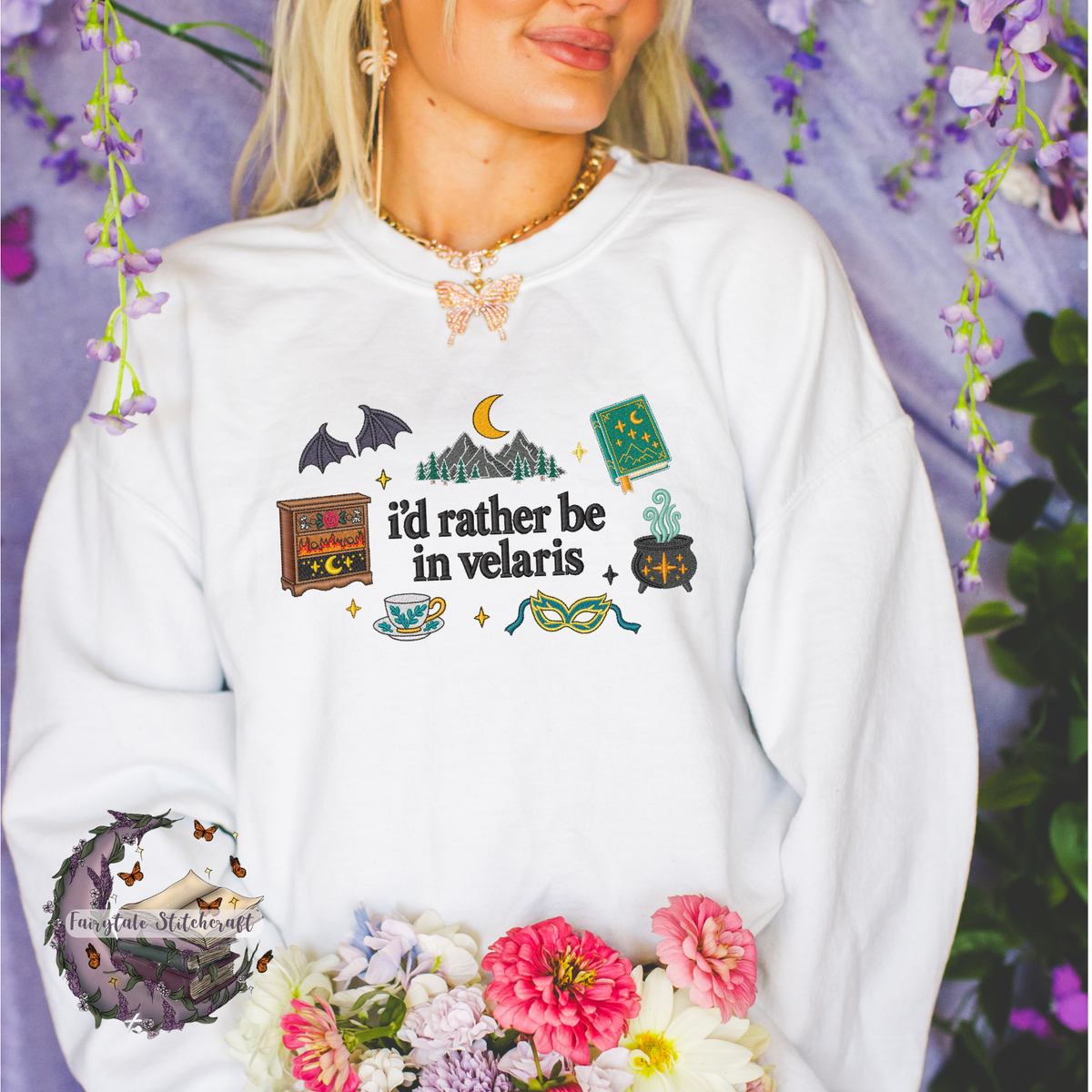 Rather Be Stars Embroidered Sweatshirt or Hoodie (Copy) Fairytaleavenue