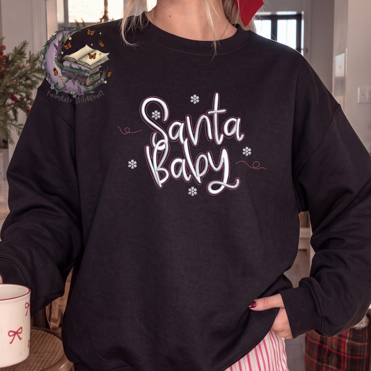 Santa Baby Embroidered Sweatshirt or Hoodie (Copy) Fairytaleavenue