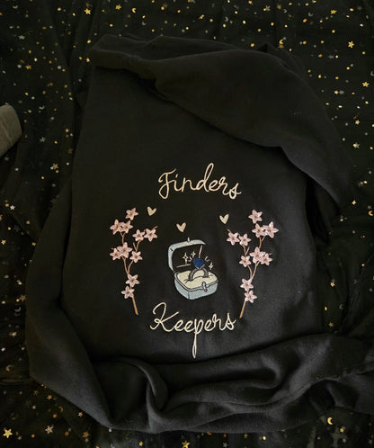 Finders Keepers Embroidered Sweatshirt or Hoodie Officially Licensed Fairytaleavenue