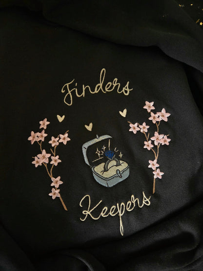Finders Keepers Embroidered Sweatshirt or Hoodie Officially Licensed Fairytaleavenue
