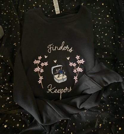 Finders Keepers Embroidered Sweatshirt or Hoodie Officially Licensed Fairytaleavenue