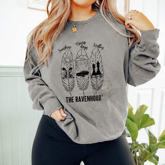Ravenhood Three Feathers Embroidered Sweatshirt Fairytaleavenue