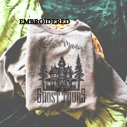 OFFICIALLY LICENSED HD CARLTON Spooky Parsons Ghost Tours Embroidered Sweatshirt Fairytaleavenue