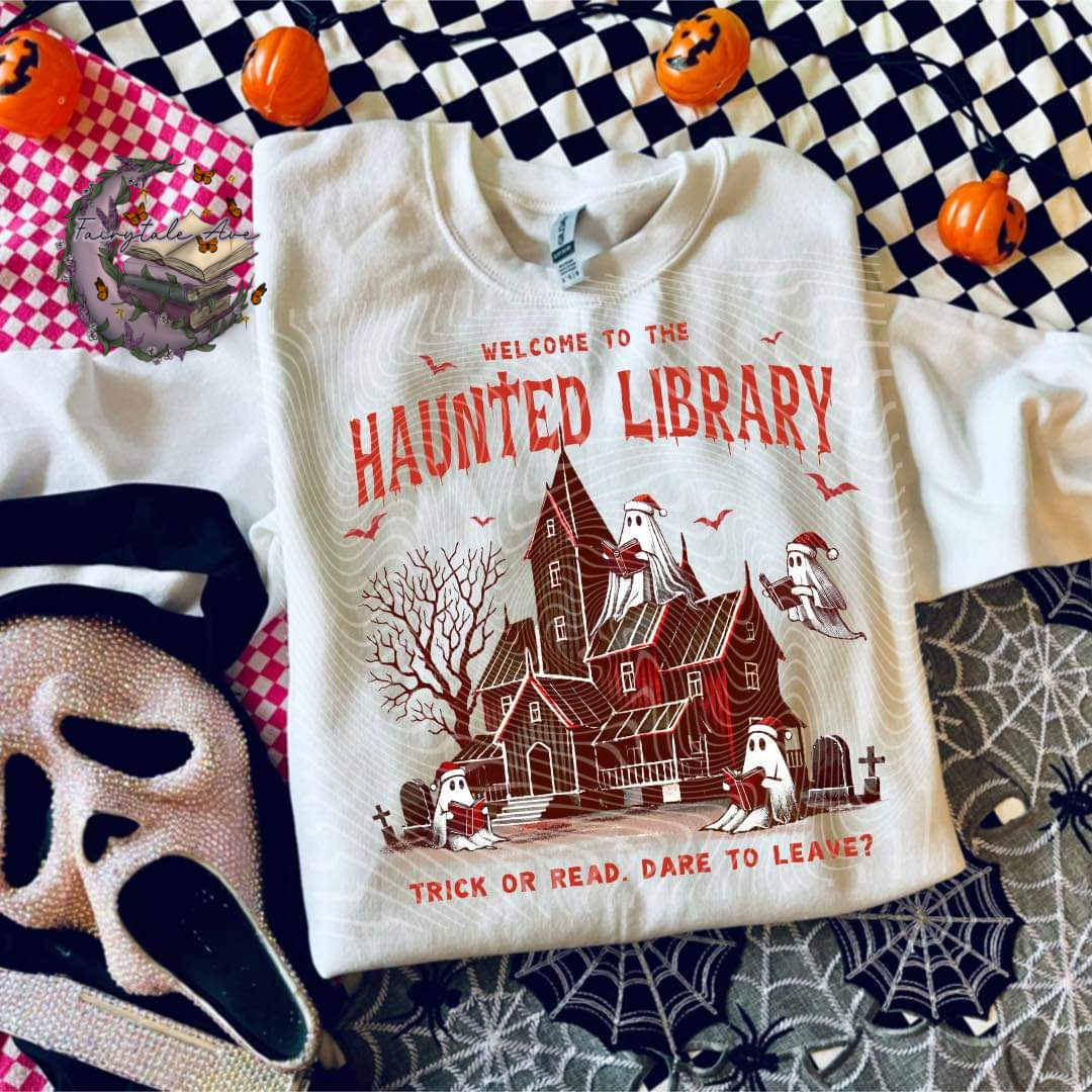 Haunted Library Halloween Shirt Fairytaleavenue