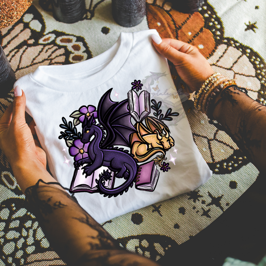 Whimsy Book Dragon Tee or sweatshirt
