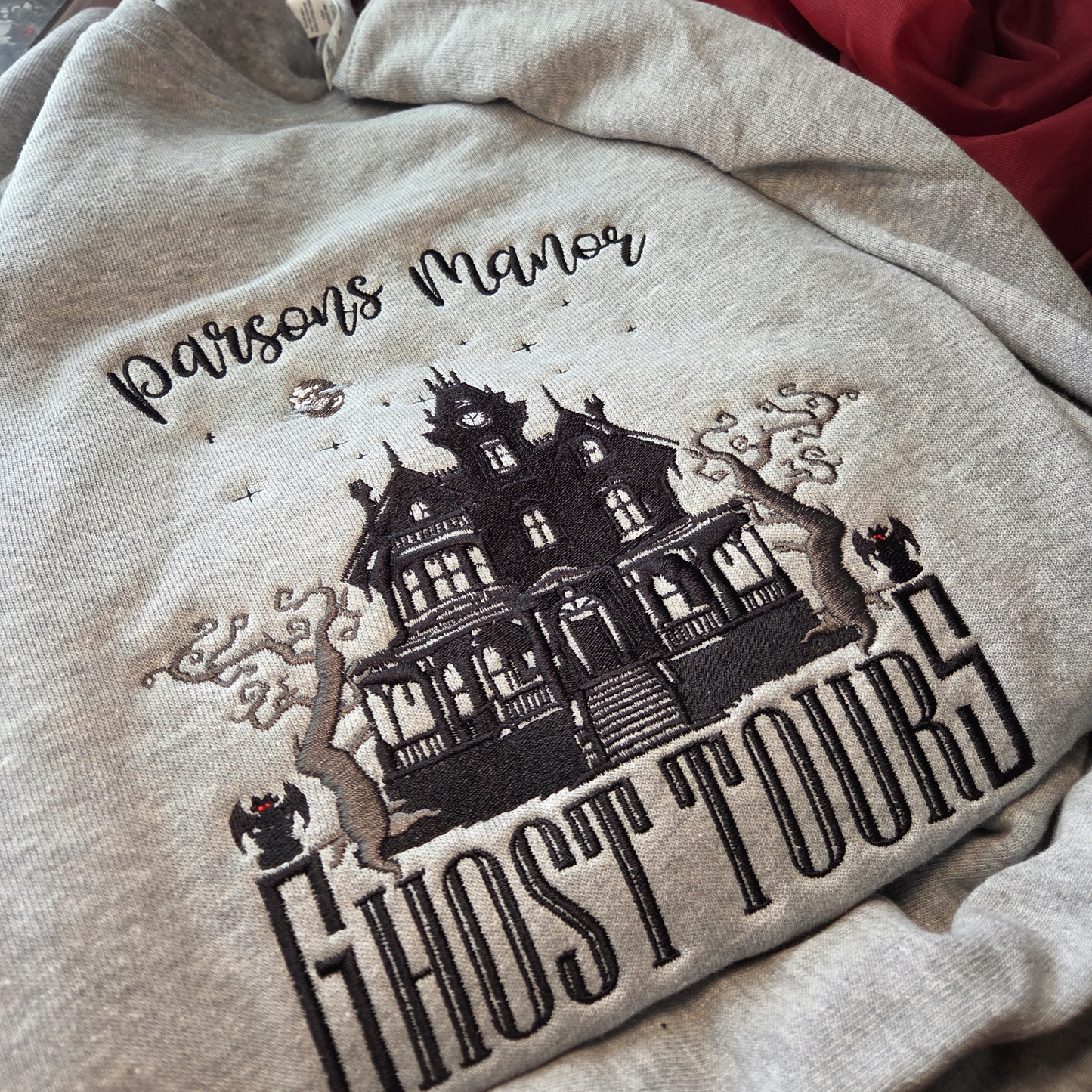 OFFICIALLY LICENSED HD CARLTON Spooky Parsons Ghost Tours Embroidered Sweatshirt Fairytaleavenue