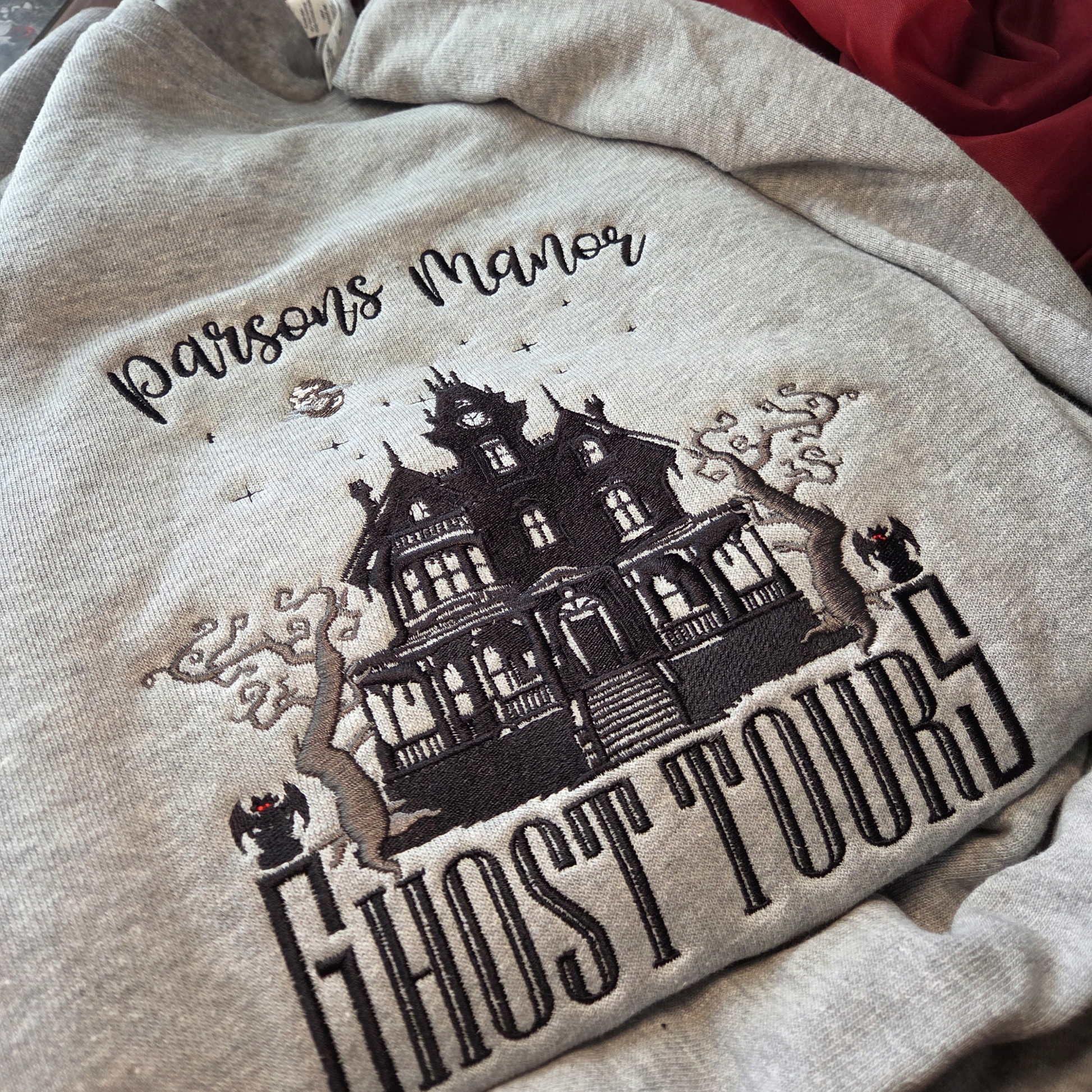 OFFICIALLY LICENSED HD CARLTON Spooky Parsons Ghost Tours Embroidered Sweatshirt Fairytaleavenue