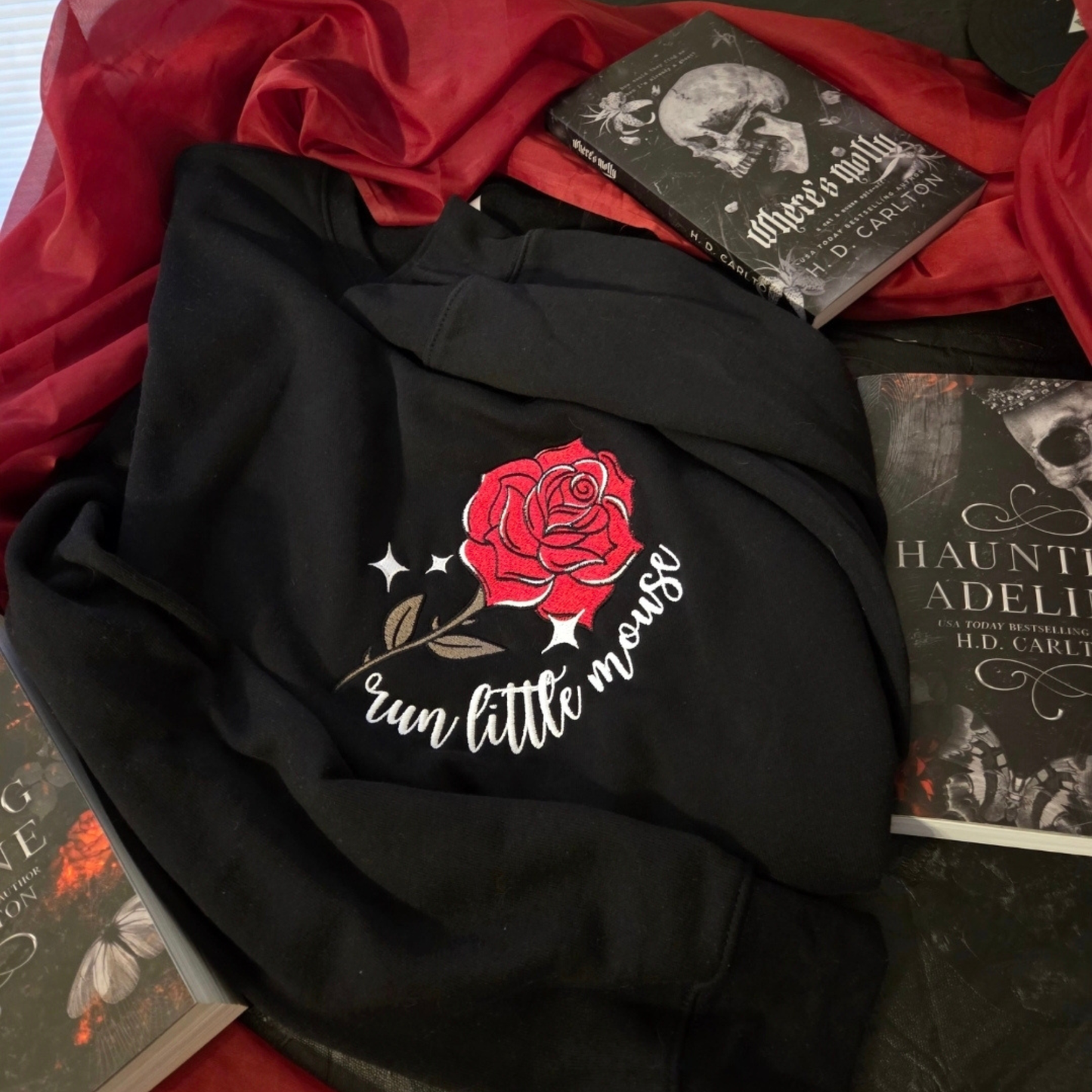 OFFICIALLY LICENSED HD CARLTON Haunting Adeline Rose Embroidered Sweatshirt Fairytaleavenue