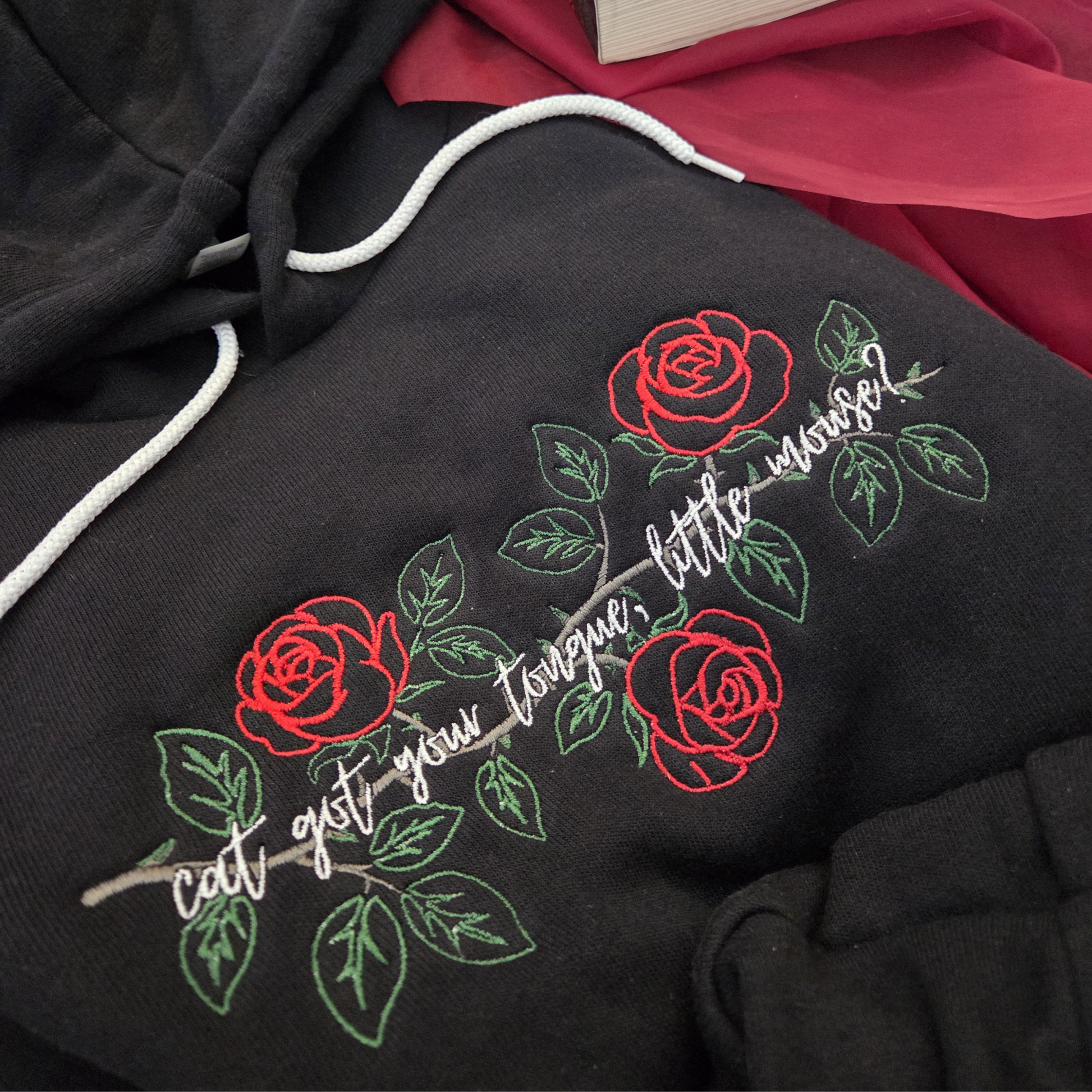 Licensed Cat Got Your Tongue Embroidered Sweatshirt Fairytaleavenue