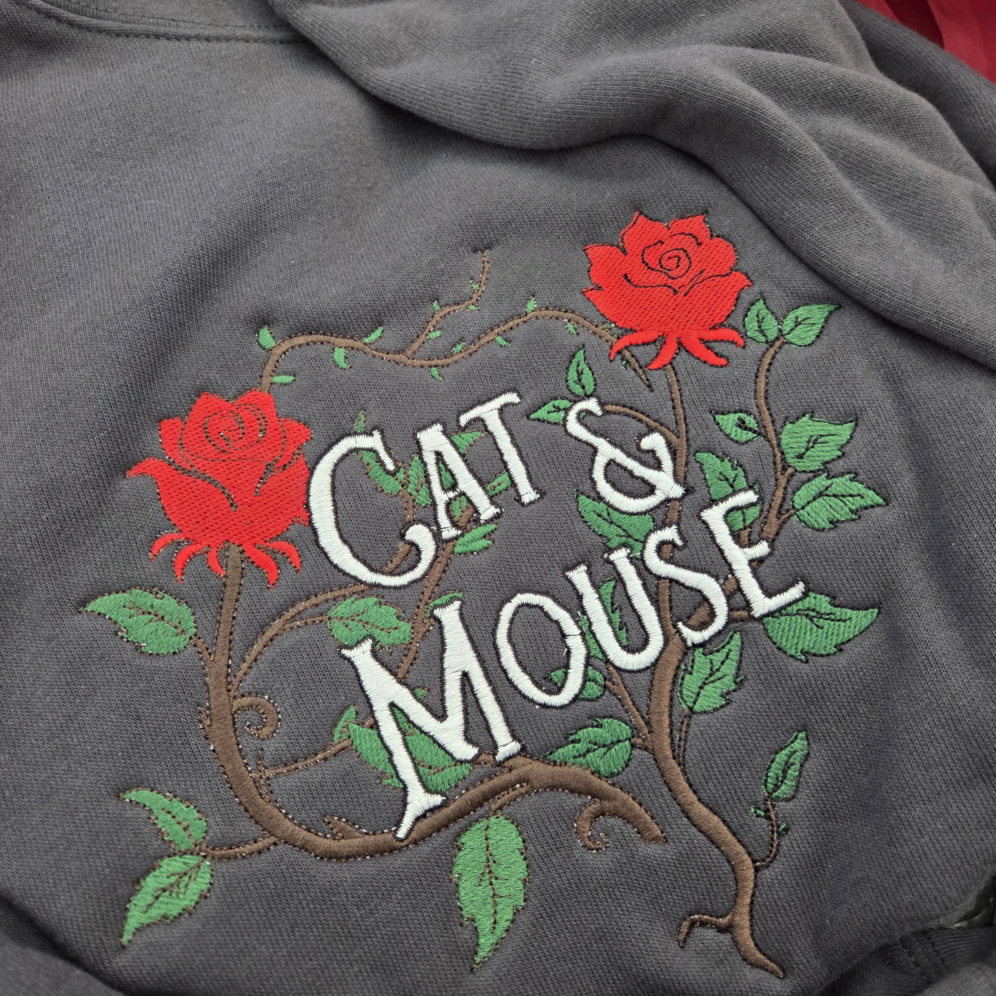 Licensed Cat & Mouse Embroidered Sweatshirt Fairytaleavenue