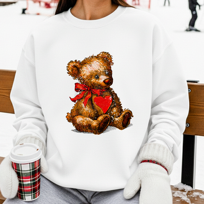 Vintage Love Brown Bear Graphic Sweatshirt Fairytaleavenue