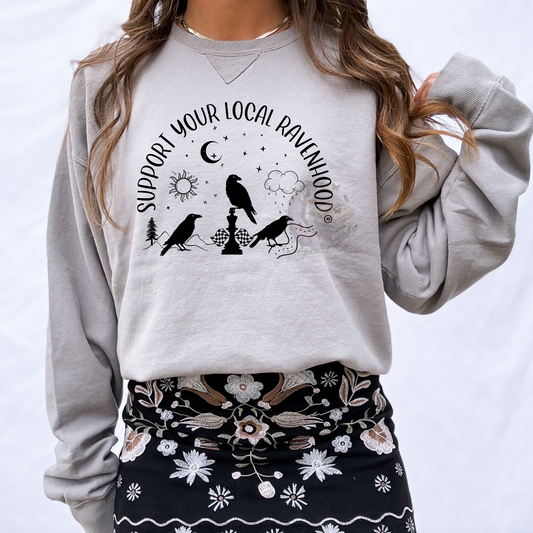 The Ravenhood Embroidered Sweatshirt Fairytaleavenue