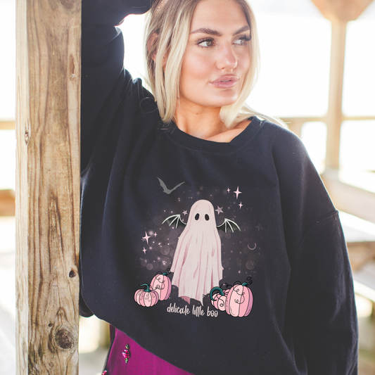 Delicate Little Boo Halloween Tee Fairytaleavenue