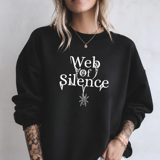 Web of Silence Embroidered Sweatshirt Fairytaleavenue