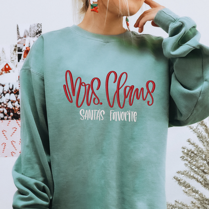 3d Puff Santas Favorite Embroidered Sweatshirt or Hoodie Fairytaleavenue
