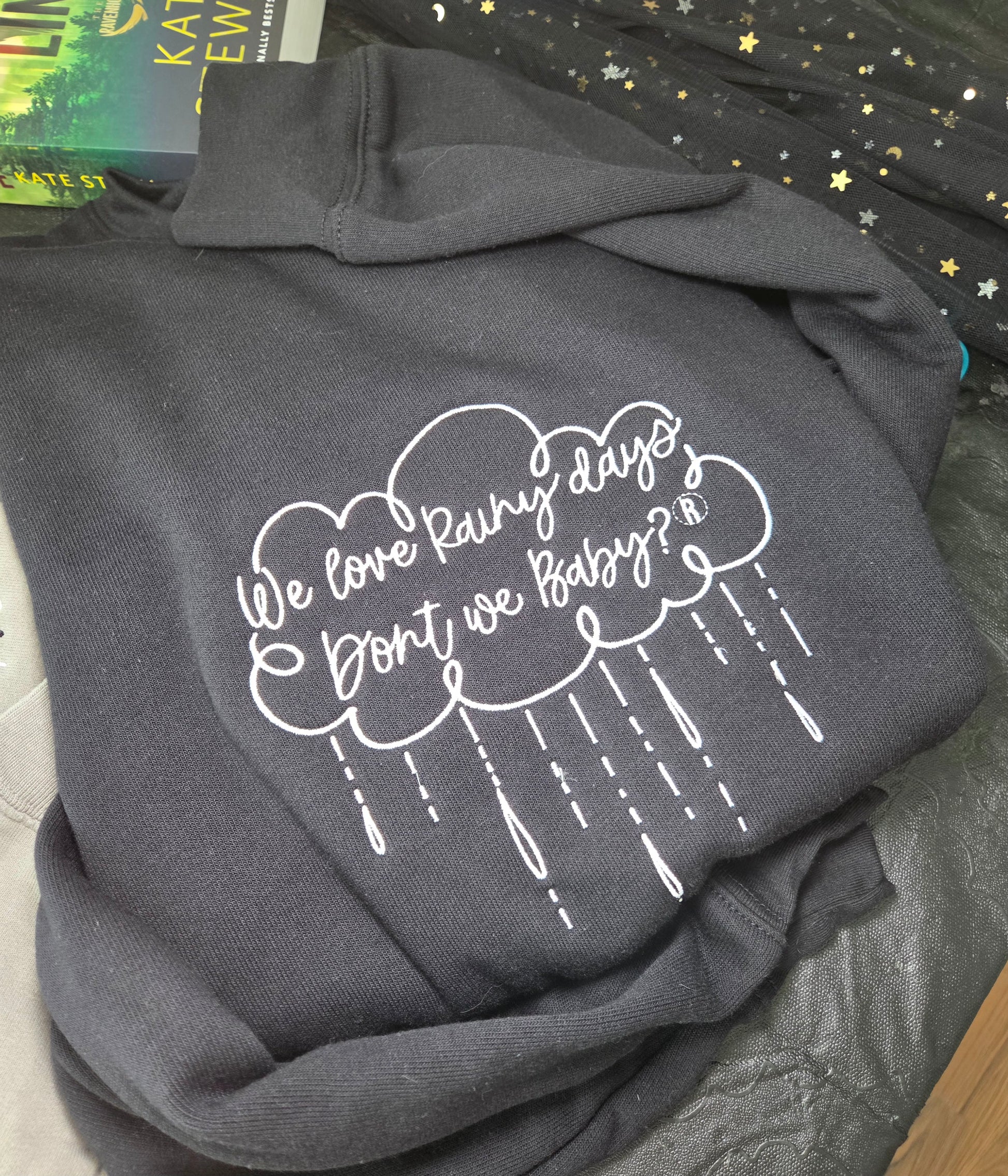 Rainy Days Cloud Embroidered Sweatshirt Fairytaleavenue